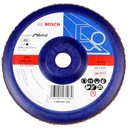 DISCO DE LIXA FLAP BOSCH 4 G40 METAL