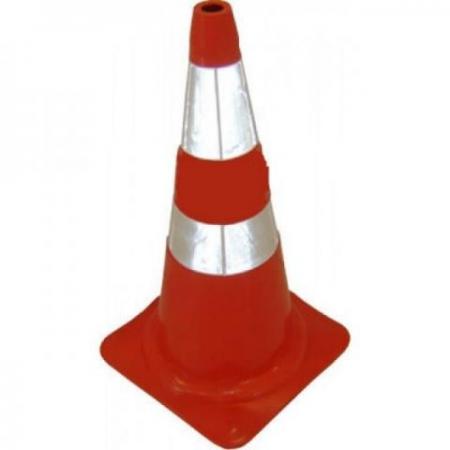 CONE PS 50CM - LARANJA BRANCO