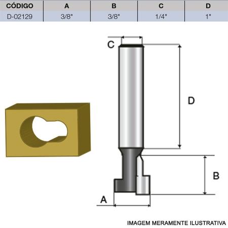FRESA P MIOLO DE FECHADURA H 1/4 D-02129