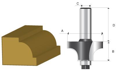 FRESA P MOLDURA C ROLAM H 1/4 D-02319