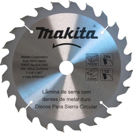 LAMINA DE SERRA TCT 185X2.2X20 24D P/MAD 7-1/4'